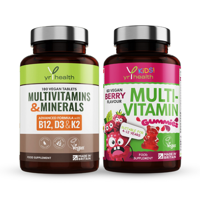 Family Multivitamins Bundle: Multivitamins & Minerals + Kids Multivitamin Gummies